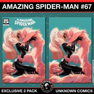 Amazing Spider-Man #67 Unknown Comic Alexander Lozano Exclusive Variant - 2 Pack!