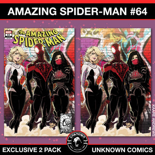 Amazing Spider-Man #64 Unknown Comics Kaare Andrews Connecting Cover Exclusive Variant - 2 Pack!