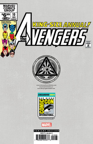 Avengers Annual #10 Facsimile Edition Unknown Comics Nathan Szerdy Exclusive SDCC 2024 Virgin Variant - Signed By Nathan Szerdy!