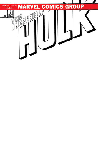 Incredible Hulk #181 Facsimile Edition - New Printing - Unknown Comics Exclusive Blank Variant!