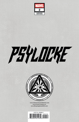 Psylocke #2 Unknown Comics Nathan Szerdy Exclusive Variant - 2 Pack!
