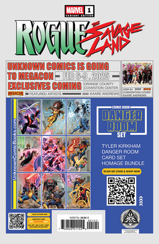 Rogue: The Savage Land #1 Unknown Comics Nathan Szerdy Exclusive Variant - 2 Pack!