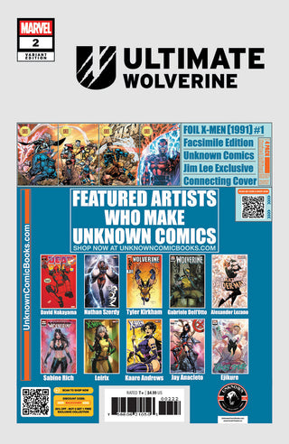 Ultimate Wolverine #2 Unknown Comics Exclusive Ivan Tao Variant - 2 Pack!
