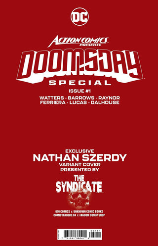 Action Comics Presents Doomsday Special #1 (one Shot) - 616 Comics Nathan Szerdy Exclusive Tattoo Virgin Variant -Signed By Nathan Szerdy!