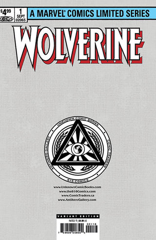 Wolverine By Claremont & Miller #1 Facsimile Edition - New Printing - Unknown Comics Kaare Andrews Exclusive Virgin Variant - Signed By Kaare Andrews!