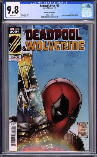 Fantastic Four #22 - Cover C - Steve McNiven Deadpool & Wolverine Weapon X-Traction Variant - CGC 9.8!