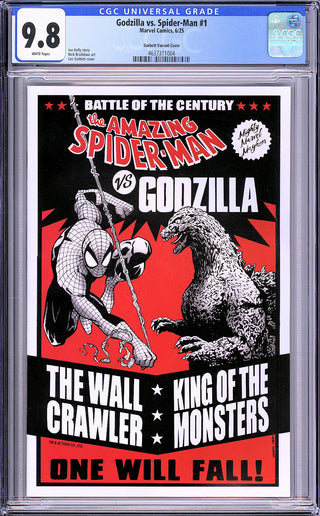 Godzilla Vs Spider-Man #1 - Cover C - Lee Garbett Versus Variant - CGC 9.8!