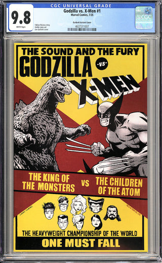 Godzilla Vs X-Men #1 - Cover C - Lee Garbett Versus Variant - CGC 9.8!