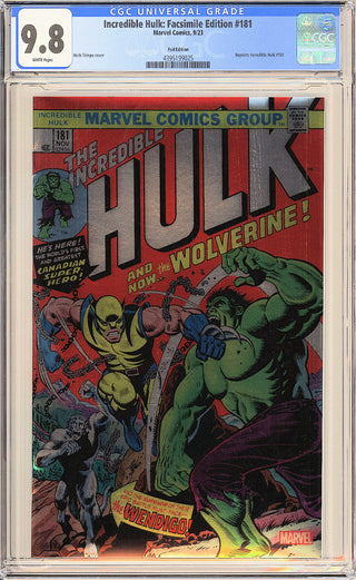 Incredible Hulk: Facsimile Edition #181 - Foil Variant - CGC 9.8!