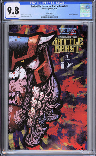 Invincible Universe: Battle Beast #1 - Cover J - Foil Die-Cut Variant - CGC 9.8!