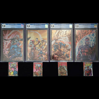 X-Men Facsimile Edition #1 Unknown Comics Foil Book Set with Pin Set - Four (4) Books & Four (4) Pin Sets - CGC 9.8!