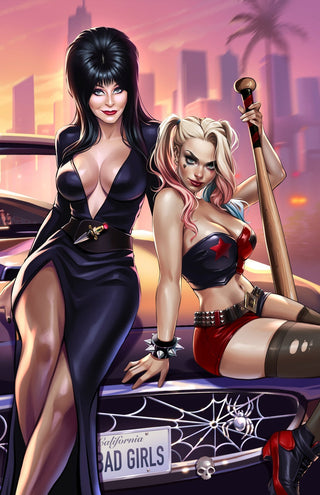 Harley Quinn X Elvira #1 - Katya Sinyukhina Cover A NYCC 2025 Wraparound Variant!