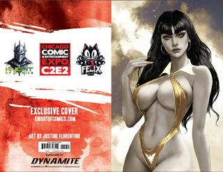 Vampirella #1 - Justine Florentino Cover B Knight Of Comics C2E2 Virgin Variant!