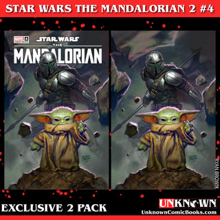 Star Wars: The Mandalorian Season 2 #4 Unknown Comics Ryan Brown Exclusive Variant - 2 Pack!