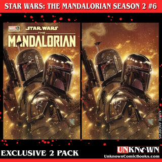 Star Wars: The Mandalorian Season 2 #6 Unknown Comics Kaare Andrews Exclusive Variant - 2 Pack!