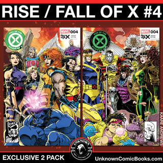 Fall Of The House Of X #4 / Rise Of The Powers Of X #4 Unknown Comics Kaare Andrews Exclusive Connecting Variants - 2 Pack!