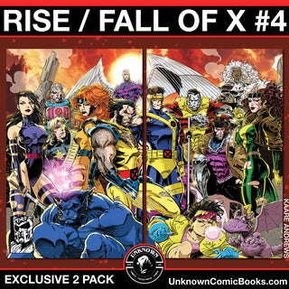 Fall Of The House Of X #4 / Rise Of The Powers Of X #4 Kaare Andrews Exclusive Connecting Virgin Variants - 2 Pack