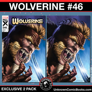 Wolverine 46 Unknown Comics Mico Suayan Exclusive Variant - 2 Pack!