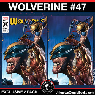 Wolverine #47 Unknown Comics Mico Suayan Exclusive Variant - 2 Pack!