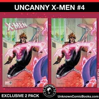 UNCANNY X-MEN #4 UNKNOWN COMICS TYLER KIRKHAM CONNECTING COVER EXCLUSIVE VARIANT - 2 PACK!