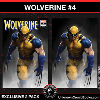WOLVERINE #4 UNKNOWN COMICS RAFAEL GRASSETTI EXCLUSIVE VARIANT - 2 PACK!