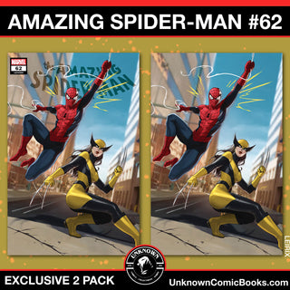 AMAZING SPIDER-MAN #62 UNKNOWN COMICS LEIRIX EXCLUSIVE VARIANT!