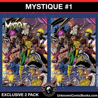 MYSTIQUE #1 UNKNOWN COMICS KAARE ANDREWS CONNECTING COVER EXCLUSIVE VARIANT - 2 PACK!