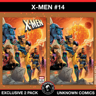 X-Men #14 Unknown Comics Tyler Kirkham Connecting Cover Exclusive Variant - 2 Pack!