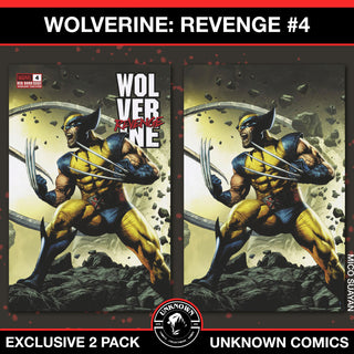 Wolverine: Revenge - Red Band #4 Unknown Comics Mico Suayan Connecting Cover Exclusive Variant - Polybagged Explicit Content!