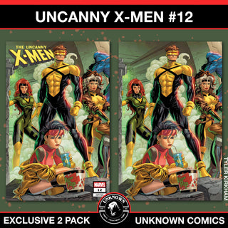 Uncanny X-Men #12 Unknown Comics Tyler Kirkham Connecting Cover Exclusive Variant - 2 Pack!