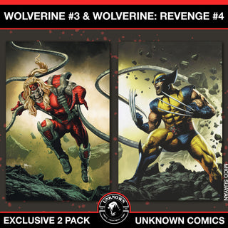 Wolverine #3 & Wolverine: Revenge - Red Band #4 Unknown Comics Mico Suayan Connecting Cover Exclusive Virgin Variant - Polybagged - Explicit Content!