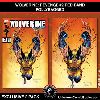 Wolverine Revenge #2 Red Band Unknown Comics Exclusive Tyler Kirkham Variant - Polybagged - Explicit Content - 2 Pack!