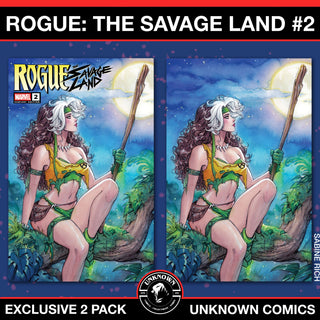 Rogue: The Savage Land #2 Unknown Comics Sabine Rich Exclusive Variant - 2 Pack!