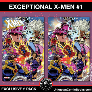Exceptional X-Men #1 Unknown Comics Kaare Andrews Exclusive Connecting Variant - 2 Pack!