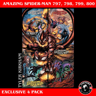 Amazing Spider-Man - 4 Pack - #797, #798, #799, #800 Unknown Comics Connecting Covers Tyler Kirkham Variants!