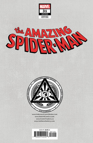 AMAZING SPIDER-MAN #31 UNKNOWN COMICS TYLER KIRKHAM EXCLUSIVE VARIANT - SIGNED BY TYLER KIRKHAM!