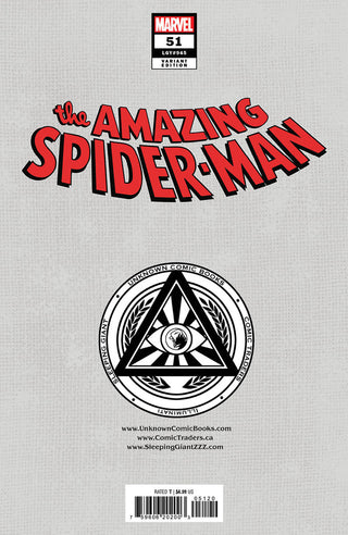 Amazing Spider-Man #51 Unknown Comics Gerald Parel Exclusive Variant - 2 Pack!