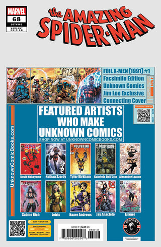 Amazing Spider-Man #68 Unknown Comics Mateus Manhanini Exclusive Variant - 2 Pack!