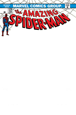 AMAZING SPIDER-MAN #129 UNKNOWN COMICS FACSIMILE EDITION EXCLUSIVE BLANK VARIANT