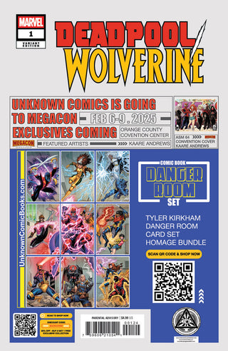Deadpool / Wolverine #1 Unknown Comics Tyler Kirkham Exclusive Variant - Signed By Tyler Kirkham!