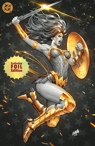 WONDER WOMAN #14 DAVID NAKAYAMA NYCC 2024 BLACK & GOLD EXCLUSIVE VIRGIN FOIL VARIANT