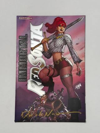 Immortal Red Sonja #1 David Nakayama Exclusive Foil Stamped Logo Variant - Signed By David Nakayama!