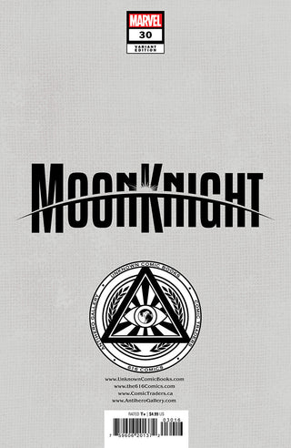 MOON KNIGHT #30 UNKNOWN COMICS TYLER KIRKHAM EXCLUSIVE VIRGIN VARIANT - SIGNED BY TYLER KIRKHAM!