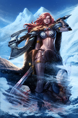 Invincible Red Sonja #1 Unknown Comics Stephen Segovia Exclusive Virgin Variant