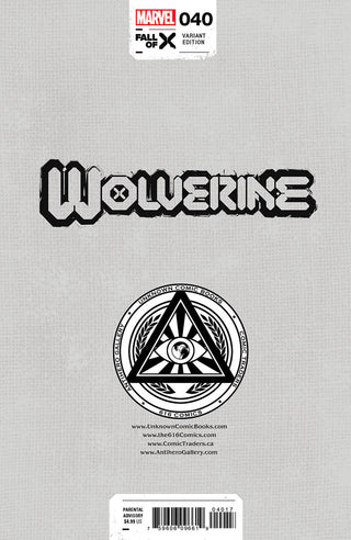 Wolverine #40 - Fall Of X - Unknown Comics Nathan Szerdy Exclusive Variant - Signed By Nathan Szerdy!