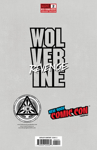 Wolverine: Revenge - Red Band #2 Unknown Comics Tyler Kirkham Exclusive NYCC Virgin Variant - Polybagged Explicit Content - Signed by Jonathan Hickman!