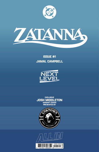 Zatanna #1 Josh Middleton Exclusive Virgin Foil Variant!