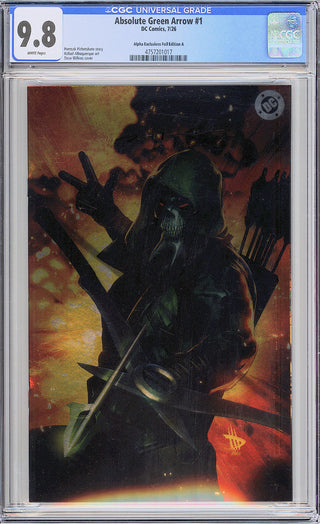 Absolute Green Arrow #1 Dave Wilkins Alpha Virgin Foil Variant A - CGC 9.8!