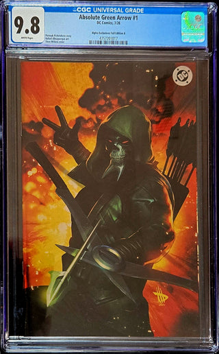Absolute Green Arrow #1 Dave Wilkins Alpha Virgin Foil Variant A - CGC 9.8!
