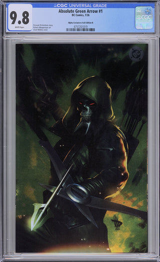 Absolute Green Arrow #1 Dave Wilkins Alpha Virgin Spot Foil Variant B - CGC 9.8!
